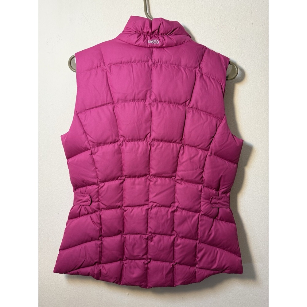 Eddie Bauer Goose Down Vest Womens Small Pink Premium EB650 Quilted Zip & Snap - Picture 8 of 9